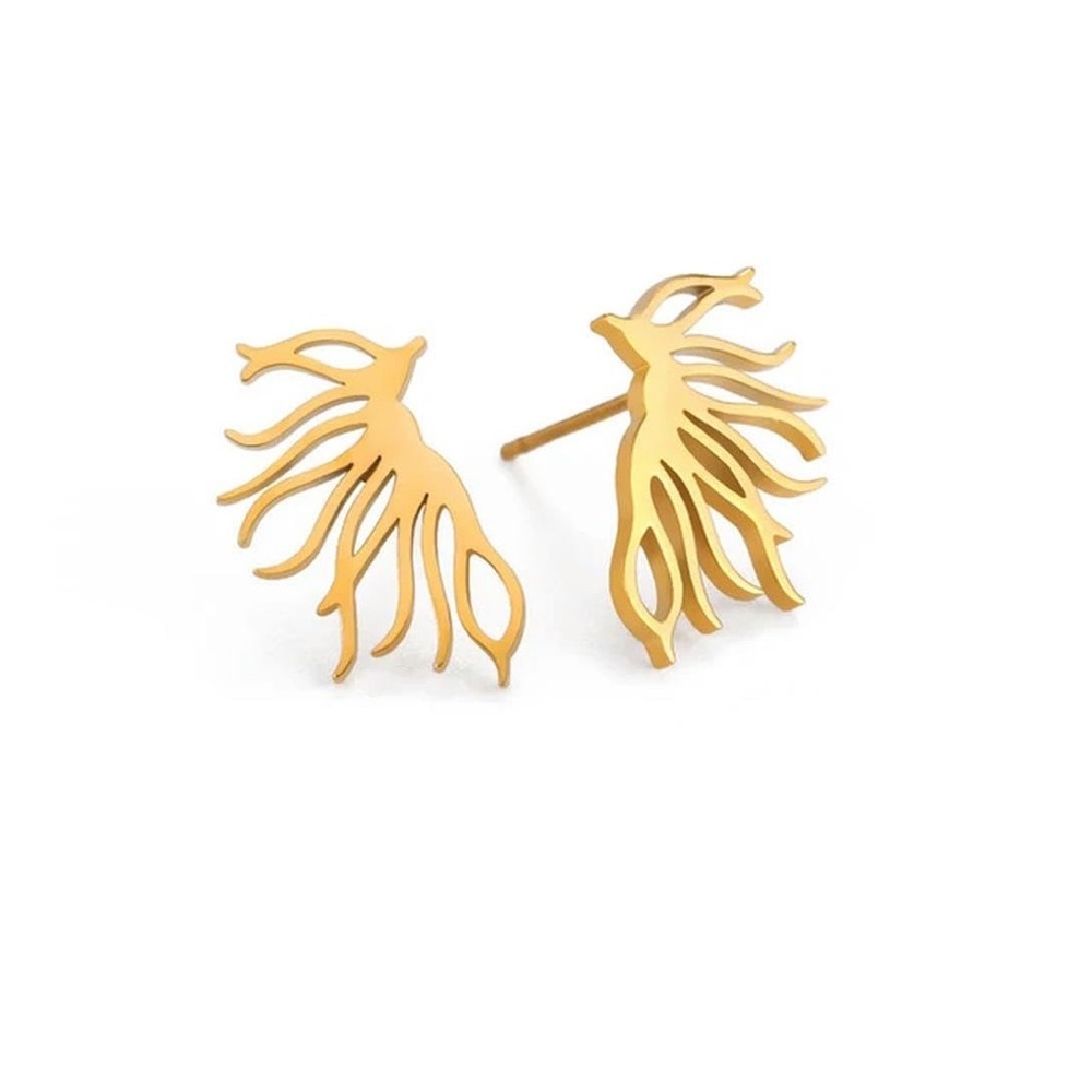 Elegant coral stainless steel Earrings. Please choose from available colors.